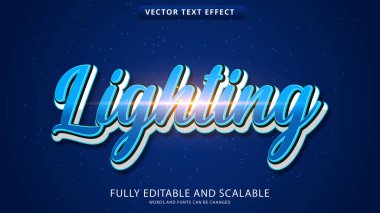 lighting text effect editable with light effect eps file