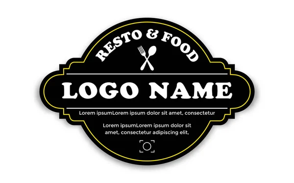 Food Drink Restaurant Logo Editable — Vector de stock