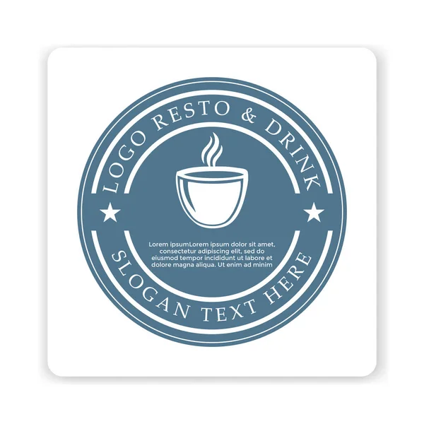 Food Drink Restaurant Logo Editable — Vector de stock