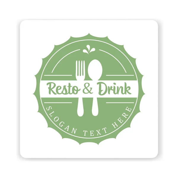 Food Drink Restaurant Logo Editable — Stock vektor