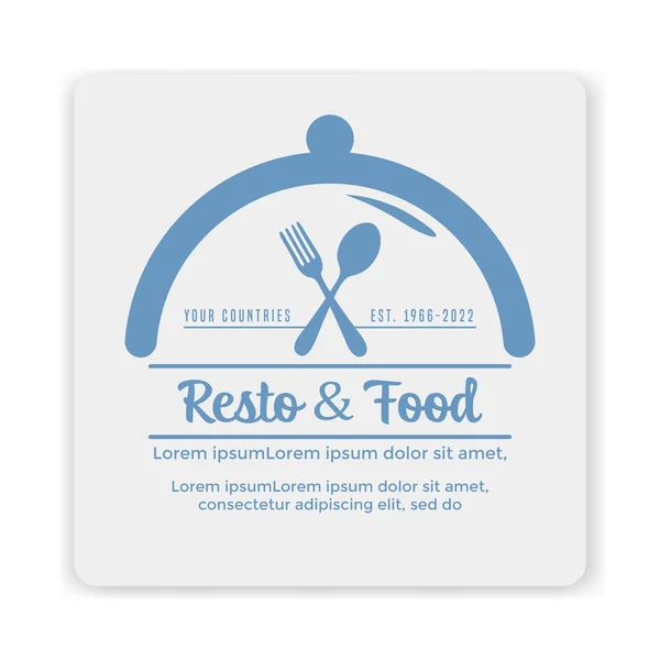 Food Drink Restaurant Logo Editable — Vector de stock
