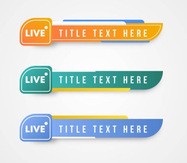 TV haber barı. Bar gazetesi. Bar sosyal medya. Televizyon yayını medya başlığı pankartı.