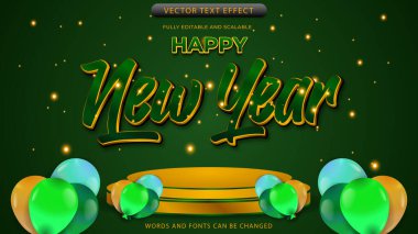 Yeni yıl tebrik mesajı efekti düzenlenebilir ep dosyası