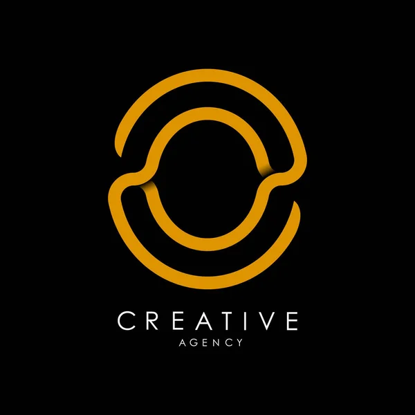 Μονόγραμμα Λογότυπο Πορτοκαλί Γραμμές Και Μοντέρνα Μινιμαλιστική Δημιουργική Εμφάνιση Διανυσματική — Διανυσματικό Αρχείο