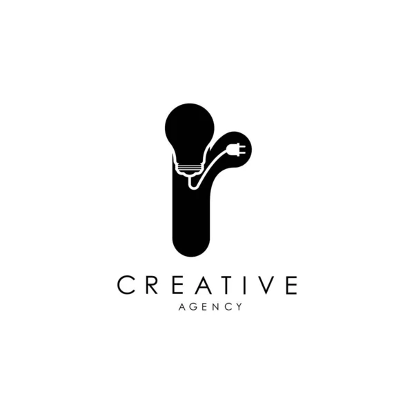 Creatieve Letter Logo Ontwerp Met Letter Pictogram Lichtgewicht Logo Met — Stockvector