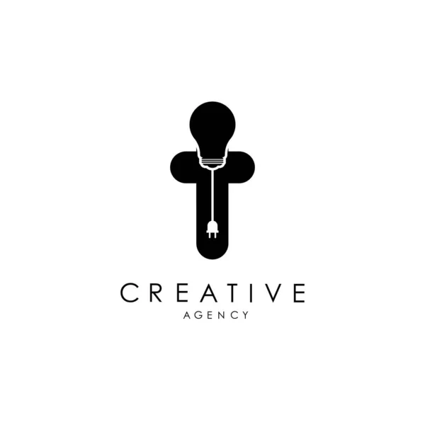 Creative Letter Logo Design Letter Icon Light Weight Logo Elegant — Stock vektor