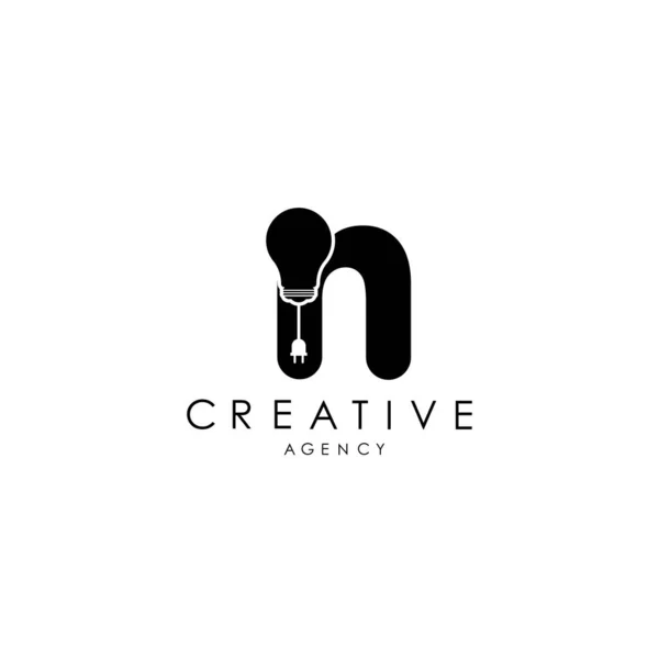 Creative Letter Logo Design Letter Icon Light Weight Logo Elegant — Vector de stock