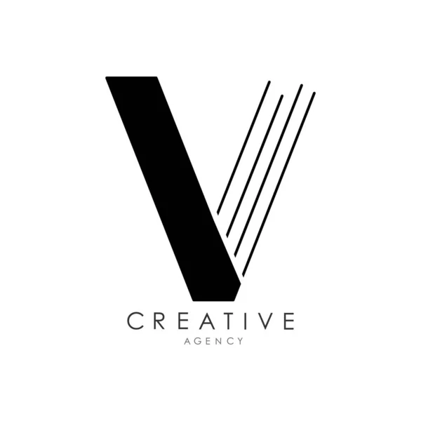 Letter Logo Black Line Design Line Letter Symbol Vector Illustration — Vettoriale Stock