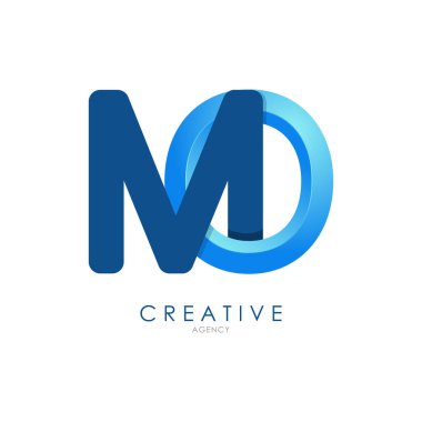 3d MO letter design logo template for business and corporate identity
