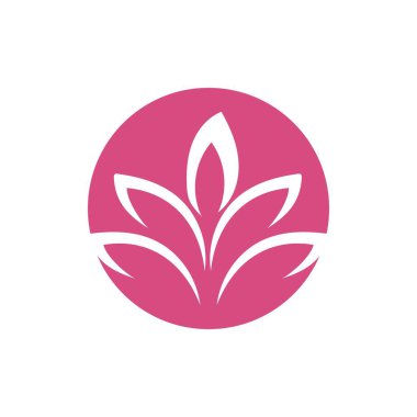 Güzel Vektör Nilüfer çiçekleri logo şablonu tasarımı simgesi