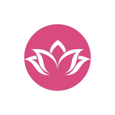 Güzel Vektör Nilüfer çiçekleri logo şablonu tasarımı simgesi