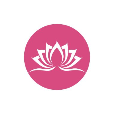 Güzel Vektör Nilüfer çiçekleri logo şablonu tasarımı simgesi