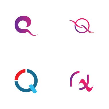 Q harfi logo tasarım şablonu