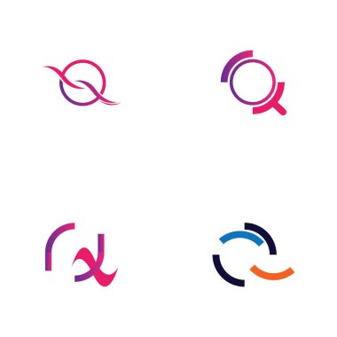 Q harfi logo tasarım şablonu