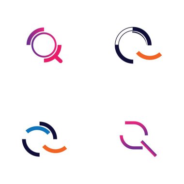 Q harfi logo tasarım şablonu