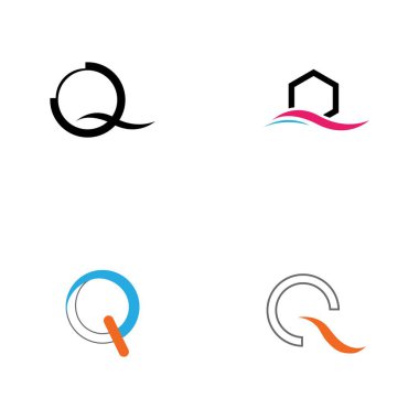 Q harfi logo tasarım şablonu