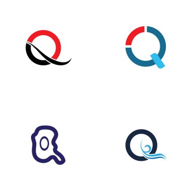Q harfi logo tasarım şablonu
