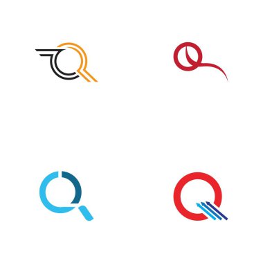 Q harfi logo tasarım şablonu
