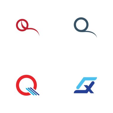 Q harfi logo tasarım şablonu