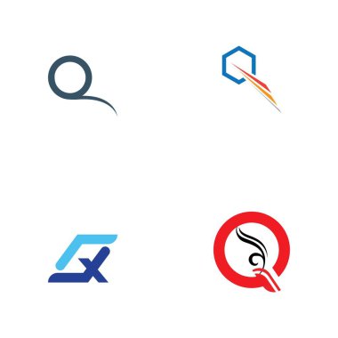 Q harfi logo tasarım şablonu