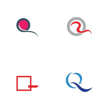 Q harfi logo tasarım şablonu