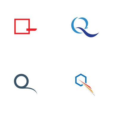 Q harfi logo tasarım şablonu