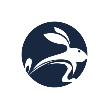 Tavşan Logosu şablon vektör illüstrasyon tasarımı