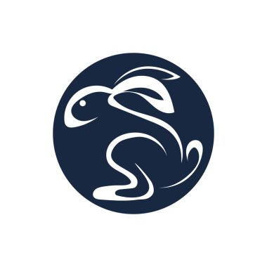 Tavşan Logosu şablon vektör illüstrasyon tasarımı