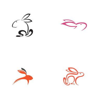 Tavşan logosu vektör illüstrasyon tasarımı