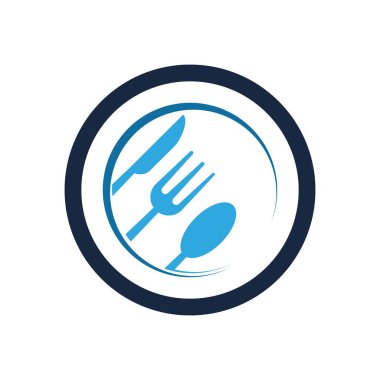 restoran logo vektör çizim şablonu