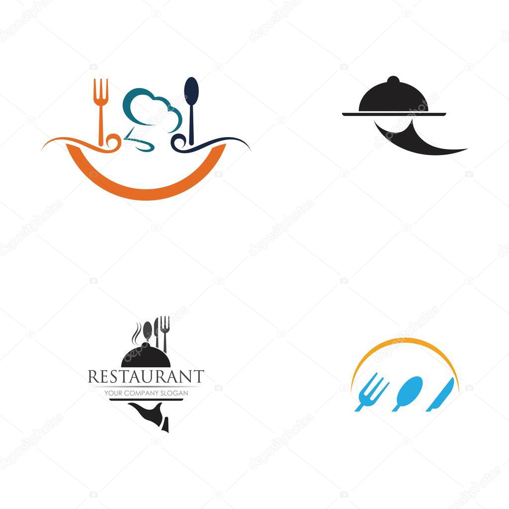 Restaurant logo set vector illustration design template