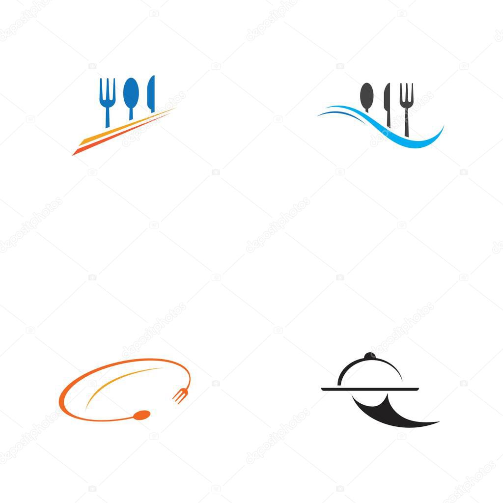 Restaurant logo set vector illustration design template