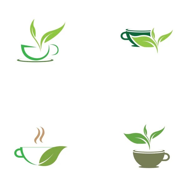 Set Verde Modello Logo Vettoriale — Vettoriale Stock