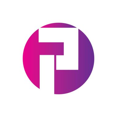 p harfi Logo Şablon vektör simgesi tasarımı