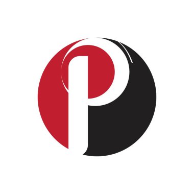 p harfi Logo Şablon vektör simgesi tasarımı