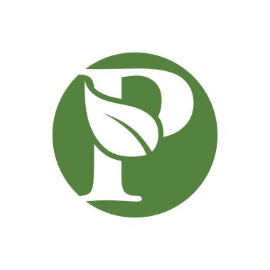 p harfi Logo Şablon vektör simgesi tasarımı