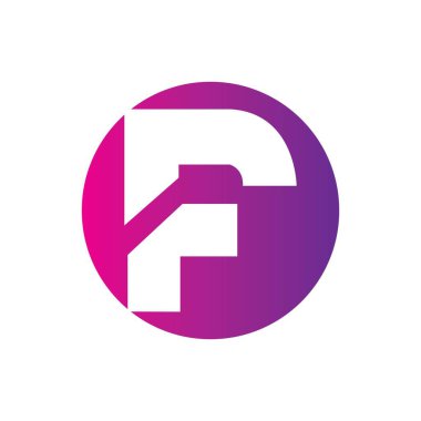 p harfi Logo Şablon vektör simgesi tasarımı