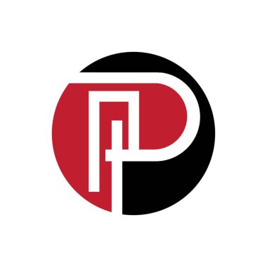 p harfi Logo Şablon vektör simgesi tasarımı