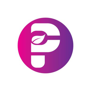p harfi Logo Şablon vektör simgesi tasarımı