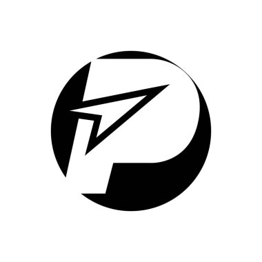 p harfi Logo Şablon vektör simgesi tasarımı