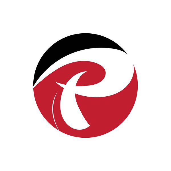 Дизайн векторной иконки логотипа letter p