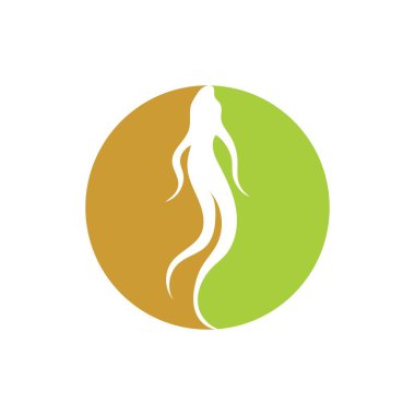 ginseng illüstrasyon ikon vektör tasarım şablonu