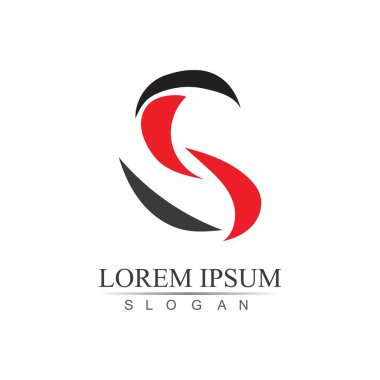 S Logo Şablonu vektör simgesi tasarımı
