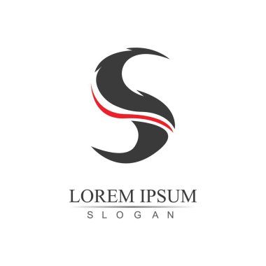 S Logo Şablonu vektör simgesi tasarımı