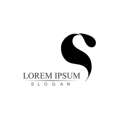 S Logo Şablonu vektör simgesi tasarımı