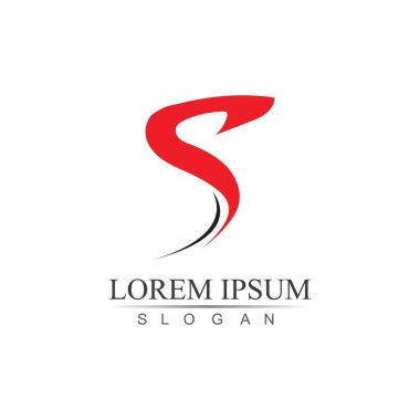 S Logo Şablonu vektör simgesi tasarımı