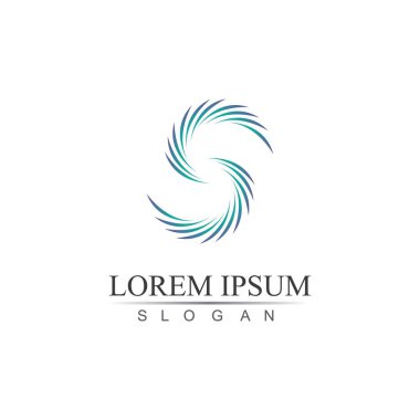 S Logo Şablonu vektör simgesi tasarımı