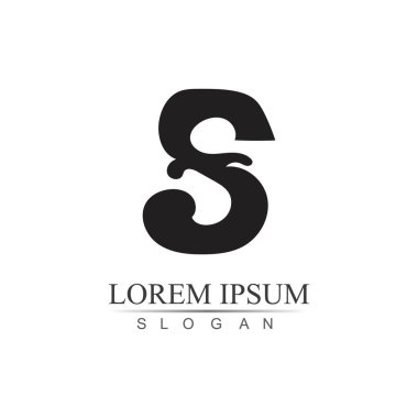 S Logo Şablonu vektör simgesi tasarımı