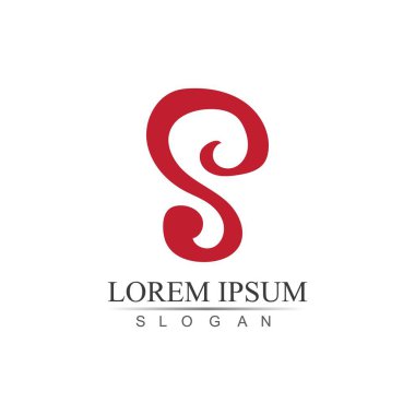 S Logo Şablonu vektör simgesi tasarımı