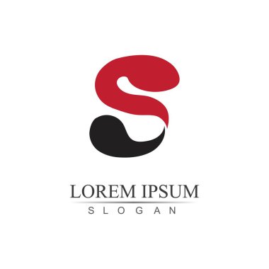 S Logo Şablonu vektör simgesi tasarımı